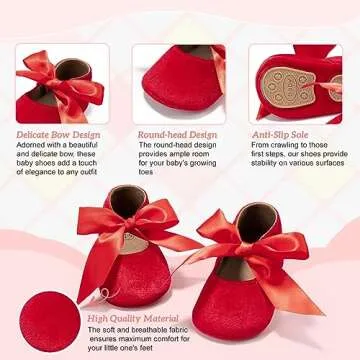 KIDSUN Baby Girls Velvet Mary Jane Shoes with Bow