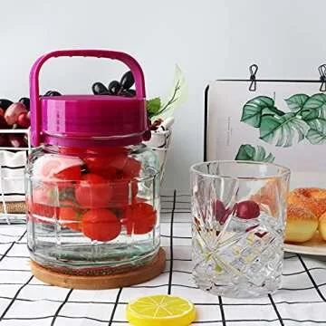 Airtight Glass Mason Jars with Handles for Meal Prep and Storage