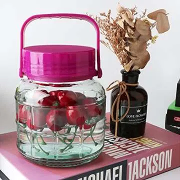 Airtight Glass Mason Jars with Handles for Meal Prep and Storage