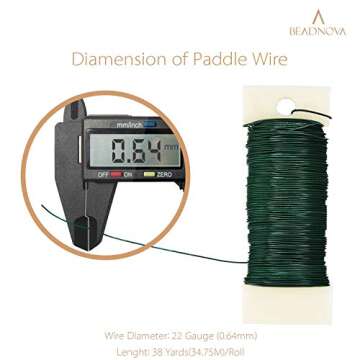 BEADNOVA Floral Wire 38 Yards 22 Gauge Paddle Wire for Wreath Making Craft Florist Floral Flower Arrangements Garland