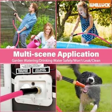 WELLUCK Water Hose Leak-proof 5/8"x25ft Garden Hose Flexible Anti-Kink with Male to Female Heavy Duty Garden Hose Superior Strength 600 Burst PSI Hose Pipe for Garden Patio Yard RV Camper Outdoor Use