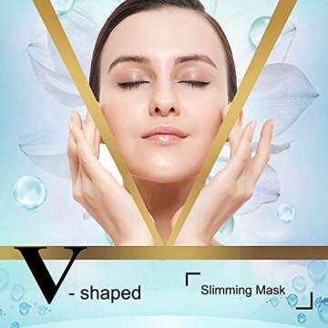 6Pcs Double Chin Reducer Face Slimming Strap V Shape Slimming Mask Face Slimmer Lift Tape V Line Lifting Mask Chin Up Patch Tightening Firming Neck
