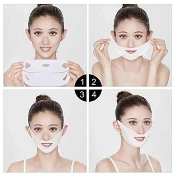6Pcs Double Chin Reducer Face Slimming Strap V Shape Slimming Mask Face Slimmer Lift Tape V Line Lifting Mask Chin Up Patch Tightening Firming Neck