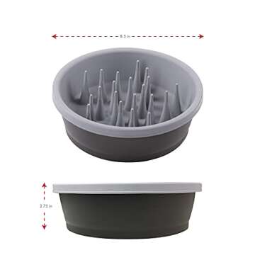 Dexas Slow Feeder Dog Bowl for Healthier Digestion 6 Cups