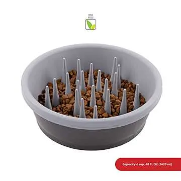 Dexas Slow Feeder Dog Bowl for Healthier Digestion 6 Cups