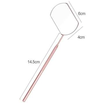 KB ESSENTIALS Lash Mirror for Eyelash Extensions - Stainless Steel Eyelash Makeup Tool for False Las...