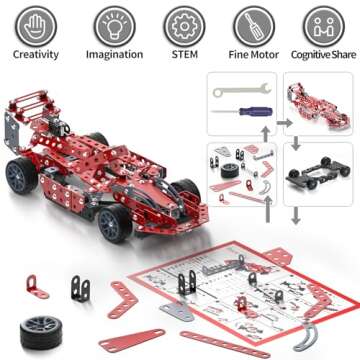 Lucky Doug Building Kit Model Car Set - STEM Project Building Toys for Kids Ages 8-12, Assembly Building Vehicle for Boys 8 9 10 11 Years Old