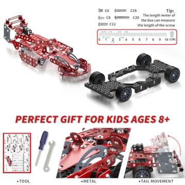 Lucky Doug Building Kit Model Car Set - STEM Project Building Toys for Kids Ages 8-12, Assembly Building Vehicle for Boys 8 9 10 11 Years Old