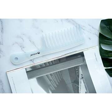 HYOUJIN Wide Tooth Comb for Effortless Detangling and Care