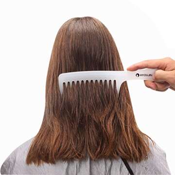 HYOUJIN Wide Tooth Comb for Effortless Detangling and Care