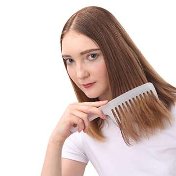 HYOUJIN Wide Tooth Comb for Effortless Detangling and Care