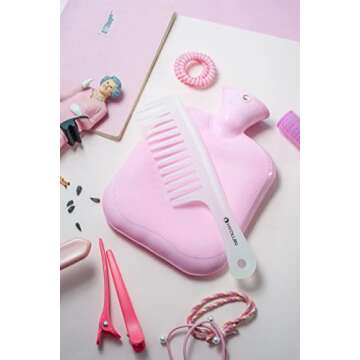 HYOUJIN Wide Tooth Comb for Effortless Detangling and Care