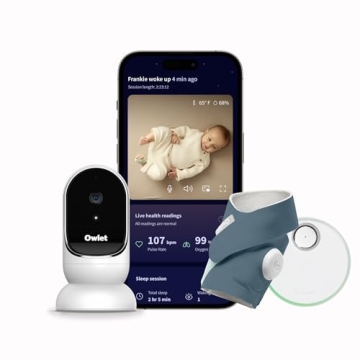 Owlet® Dream Duo Smart Baby Monitor: FDA-Cleared Dream Sock® plus Owlet Cam 2- Tracks & Notifies f...