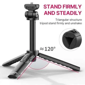 ULANZI RMT-01 Wireless Shooting Grip & Tripod for Sony, Canon, Nikon & Other Vlog Cameras or Smartphones, Selfie Video Recording Vlogging Accessories Portable Hand Size for Content Creators & Vloggers