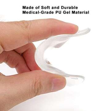 Dr. Foot's Arch Support Shoe Inserts for Flat Feet, Gel Arch Pads for Plantar Fasciitis, Adhesive Insoles for Relieve Pain for Women and Men (Clear - 2 Pairs, 2 Count (Pack of 1))