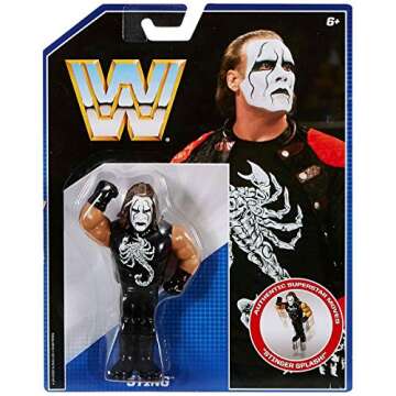 WWE Sting - Mattel Retro Toy Wrestling Figure for Collectors and Fans