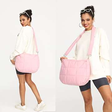 NAARIIAN Quilted Tote Bag for Women - Lightweight and Stylish Large Handbag