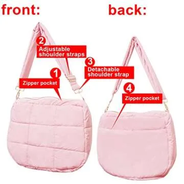 Stylish NAARIIAN Quilted Tote Bag for Everyday Use