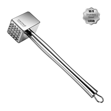Premium Quality Meat Tenderizer - 304 Stainless Steel Heavy Duty Mallet