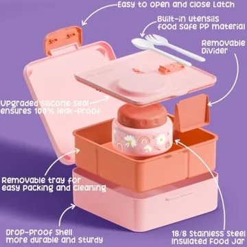 Fimibuke Bento Lunch Box Set for Kids and Adults