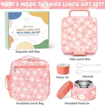 Fimibuke Bento Lunch Box Set for Kids and Adults