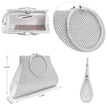 MOSSMON Crystal Clutch Elegant Evening Bag for Women