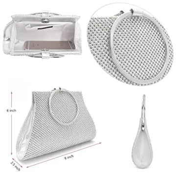 MOSSMON Crystal Clutch Elegant Evening Bag for Women