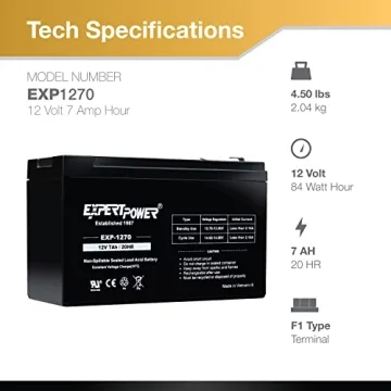 ExpertPower 12V 7Ah Rechargeable Battery for All Devices