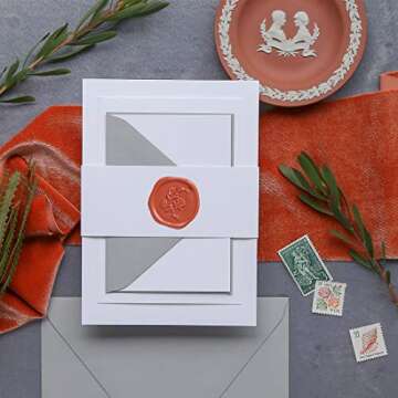 UNIQOOO Mailable Glue Gun Sealing Wax Sticks for Wax Stamp - Terra Cotta Orange, Fall Color Palette ...