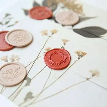 UNIQOOO Mailable Glue Gun Sealing Wax Sticks for Wax Stamp - Terra Cotta Orange, Fall Color Palette for Autumn Wedding Invitation, Cards Envelope, Snail Mail, Craft Project, Gift Idea, Pack of 8