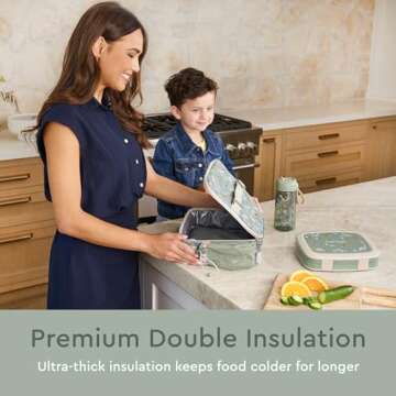 Bentgo Kids Lunch Bag - Durable, Double-Insulated Lunch Bag for Kids 3+; Holds Lunch Box, Water Bott...