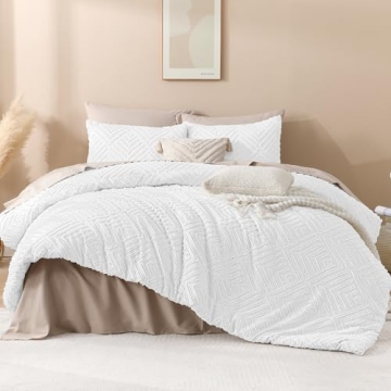 Andency White California King Comforter Set - Boho Style
