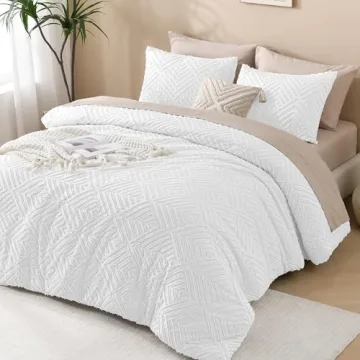 Andency White California King Comforter Set - Boho Style