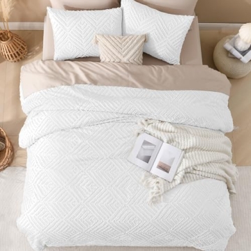 Andency White California King Comforter Set - Boho Style