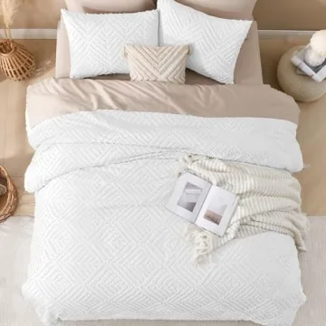 Andency White California King Comforter Set - Boho Style