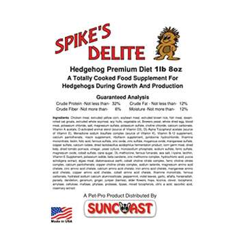Suncoast Sugar Gliders Spike's Delite Hedgehog Diet Food 1.5 lb