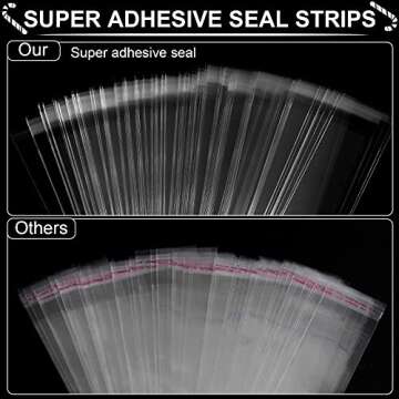 200 Pcs Thickened Pretzel Rod Bags - 2x10 Inches, Self Sealing Cellophane, Clear Individual Bags for Chocolate, Candies, Cookies