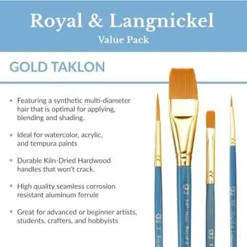 Royal Brush Manufacturing Royal and Langnickel Zip N' Close 12-Piece Brush Set in Vinyl Pouch