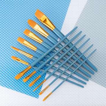 Royal Brush Manufacturing Royal and Langnickel Zip N' Close 12-Piece Brush Set in Vinyl Pouch