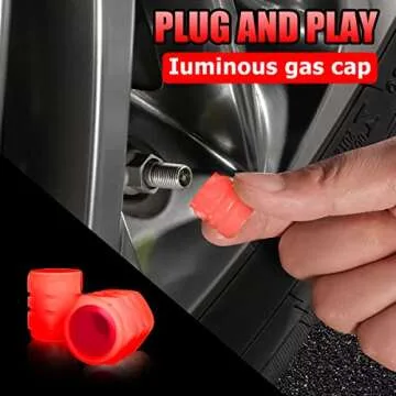 Fluorescent Tire Valve Caps - Luminous Wheel Accessories