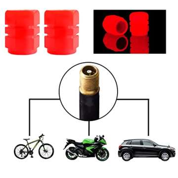 Fluorescent Tire Valve Caps - Luminous Wheel Accessories