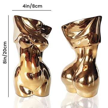 Female Body Vase - Elegant Vase for Flowers, Luxury Home Décor Vase, Woman Body Sculpture, Artistic...