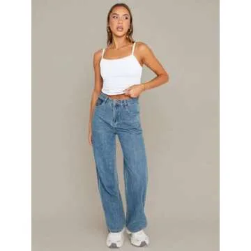 Trendy Queen Womens Tank Tops Camisole Square Neck Summer Spaghetti Strap Sleeveless Crop Going Out Fashion Shirt Basic Casual White M