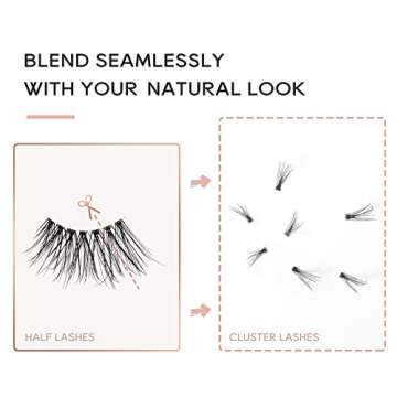 Onlyall Half Eyelashes - Natural, Lightweight, Reusable Lashes