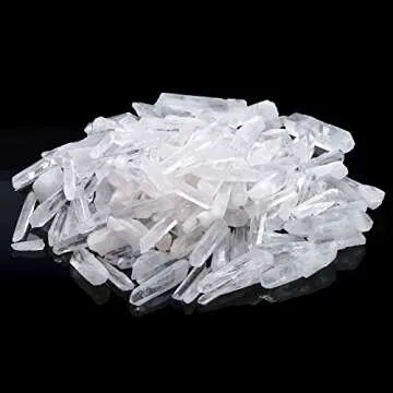 Top Plaza 0.44lb Clear Quartz Crystal Bulk Irregular Shape Rough Crystal Stones Points 0.39-1.18'' Raw Natural Gemstones for Meditation Yoga Reiki Balancing