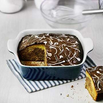 Emile Henry Made In France HR Modern Classics Square Baking Dish 8 x 8/2 Qt, 9 x 9, Twilight Blue