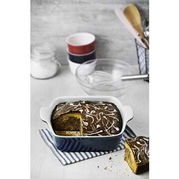 Emile Henry Made In France HR Modern Classics Square Baking Dish 8 x 8/2 Qt, 9 x 9, Twilight Blue