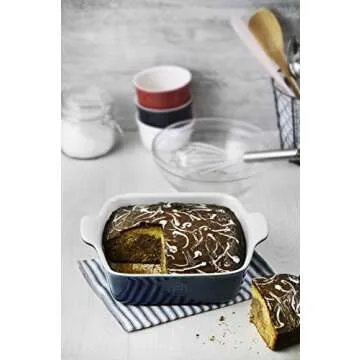 Emile Henry Made In France HR Modern Classics Square Baking Dish 8 x 8/2 Qt, 9 x 9, Twilight Blue