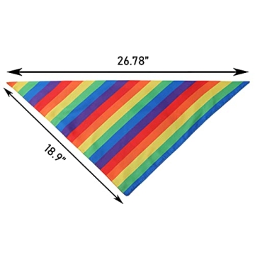 Tinsow 2 Pcs Gay Pride Rainbow Bandanas for Pets