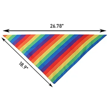 Tinsow 2 Pcs Gay Pride Rainbow Bandanas for Pets